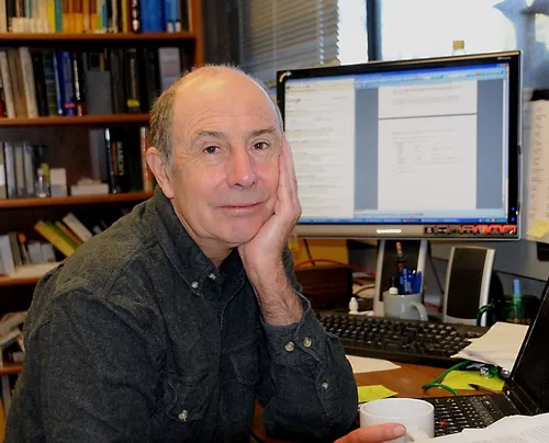BRUCE HAMMOCK, distinguished professor of entomology at UC Davis, in his habitat on the garden level of Briggs Hall. (Photo by Kathy Keatley Garvey)