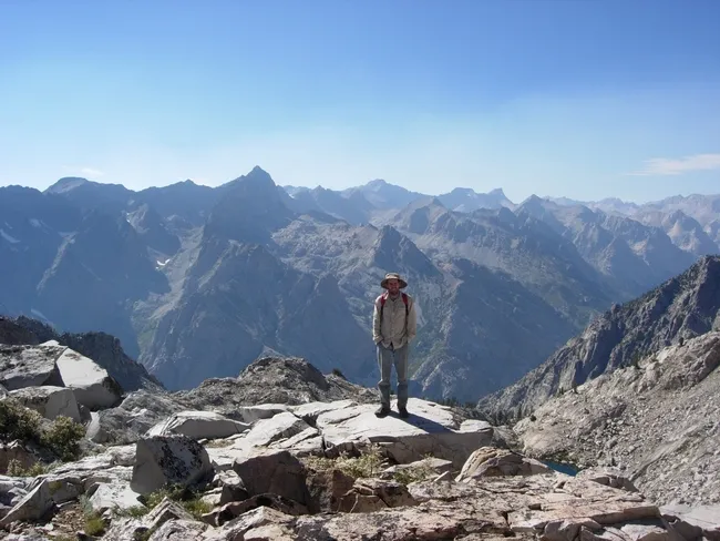 Bruce Graham Hammock at the Observation Basin in Kings Canyon National Park, a large fishless basin where much of his research occurred.