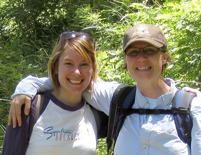 Illustrator Laine Bauer (left) and author Fran Keller.