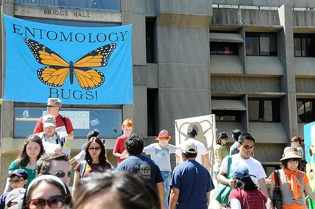Briggs Hall is a popular place at the campuswide UC Davis Picnic Day. This year's Picnic Day is Saturday, April 16. (Photo by Kathy Keatley Garvey)