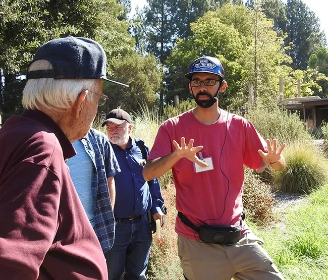 Entomologist Joel Hernandez led a butterfly tour last year at the UC Davis Arboretum. (Photo by Kathy Keatley Garvey)