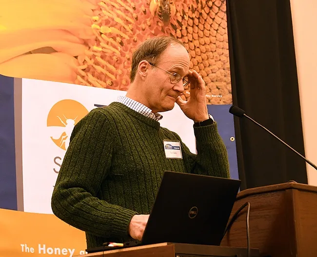 "EVERYTHING that colonies do when they are living on their own (not being managed by beekeepers) is done to favor their survival and their reproduction, and thus their success is contribution to the next generation of colonies," Cornell bee scientist Tom Seeley pointed out. (Photo by Kathy Keatley Garvey)