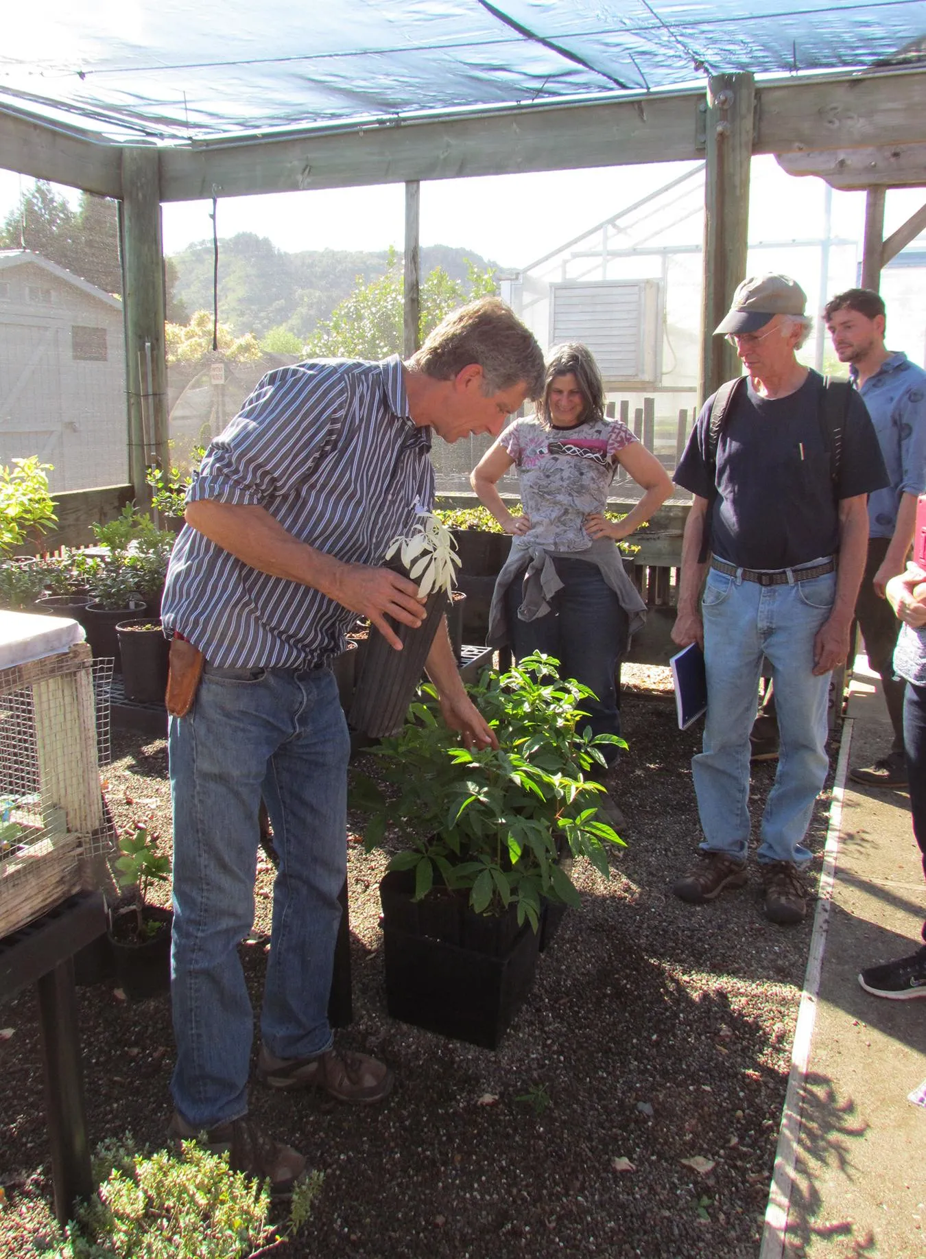 Jim Xerogeanes teaching about plant propagation. Photo: Elizabeth Petersen