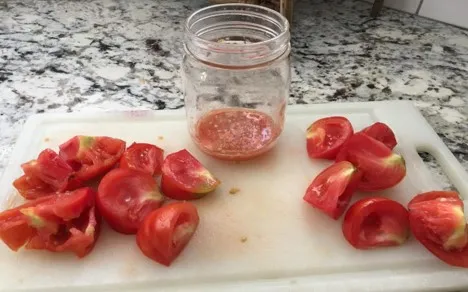Diced tomatoes for saving, Heidi Aufdermaur.