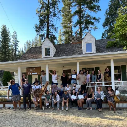 UC EnviroStewards Instructors pose at the UC Merced Yosemite Field Station