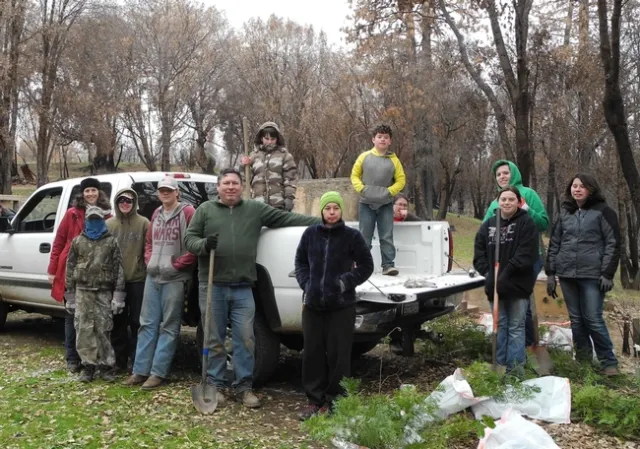 Oroville Foothill 4-H Fire Recovery Crew at Tree Planting Event in Ponderosa Fire Area, Feather Falls, CA