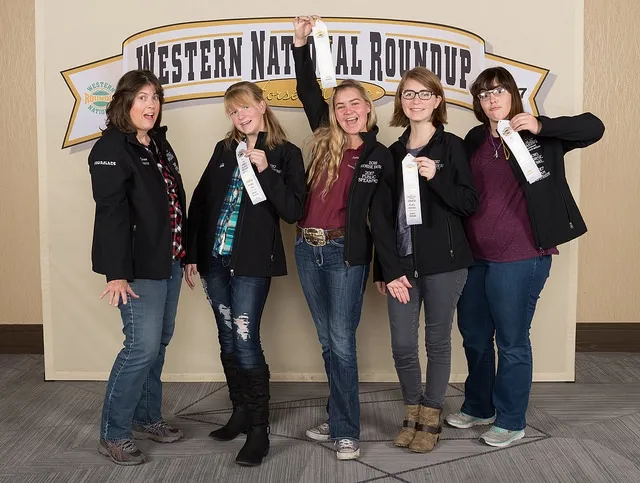 California 4-H Horse public speaking team celebrating