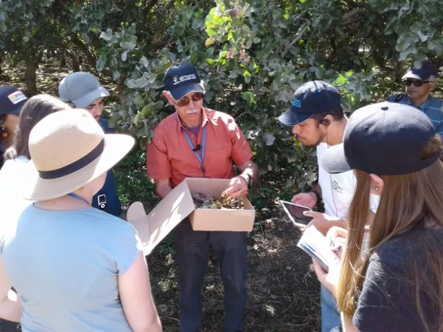 Themis Michailides with students.