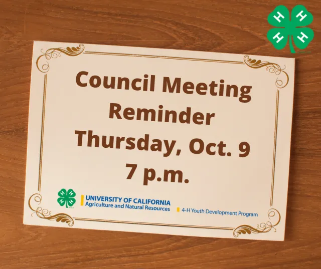 Council meeting announcement
