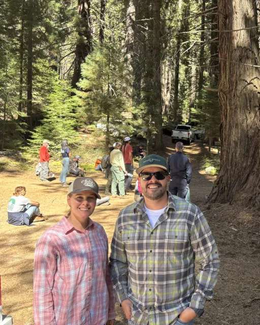 Leonel Jimenez with Julie Finzel in forest