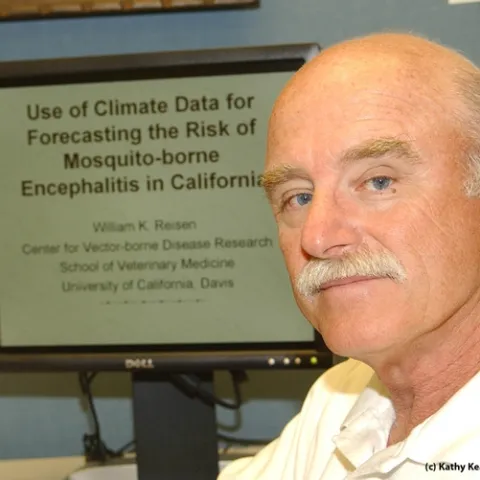 UC Davis research entomologist William Reisen. (Photo by Kathy Keatley Garvey)