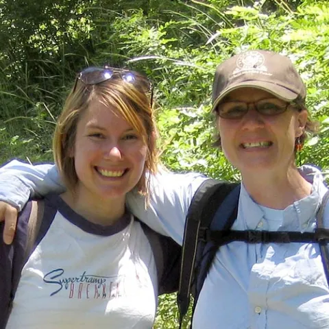Illustrator Laine Bauer (left) and author Fran Keller.