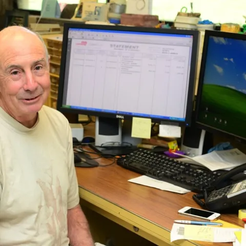 Entomologist Bruce Hammock in his office in Briggs Hall. (Photo by Kathy Keatley Garvey)