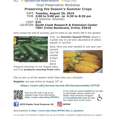 Preserving the Season's Summer Crops