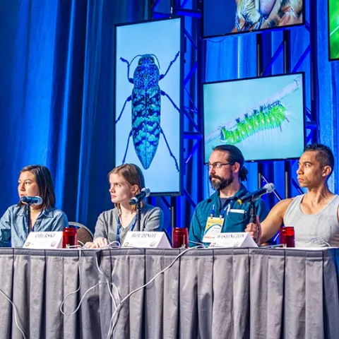 This year's UC Linnaean Games Team included (from left) Hanna Kahl, Jill Oberski, Brendon Boudinot and Ralph Washington Jr. (ESA Photo)