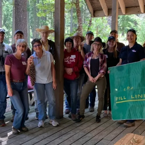 June 16th Cone and Seed Collection Field day participants. Photo credit: Kim Ingram