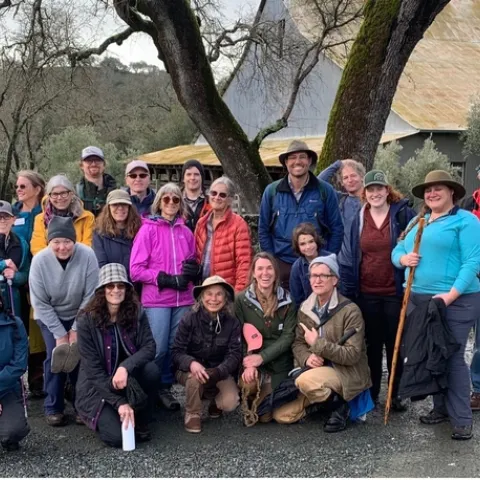 Napa County Forest Stewardship Workshop participants gather during the series’ in-person field day.