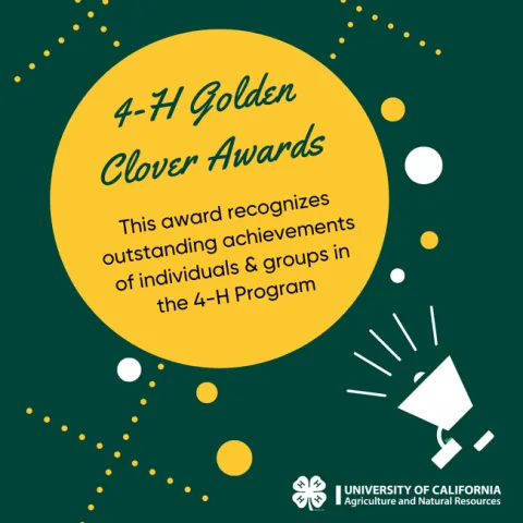 4-H Golden Clover Awards-this award recognizes outstanding achievements of individuals & groups in the 4-H program.