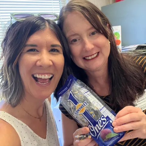 Elizabeth Fichtner, UCCE Farm Advisor and Bethany Gonzales, First Grade Teacher, Linwood Elementary