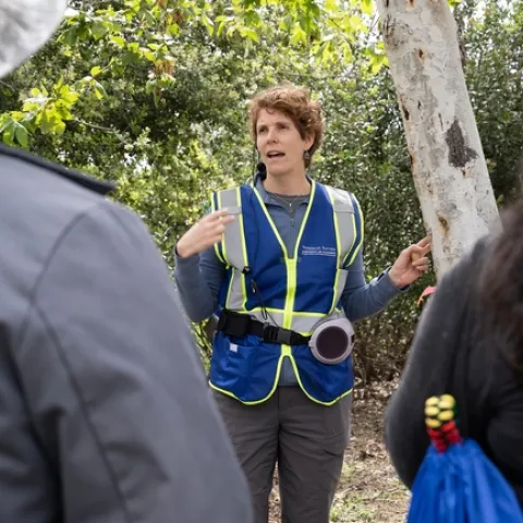 Bea Nobua-Behrmann trains community volunteers on ISHB monitoring