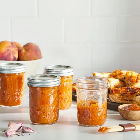 Zesty Peach BBQ Sauce Photo Credit: Ballmasonjars.com