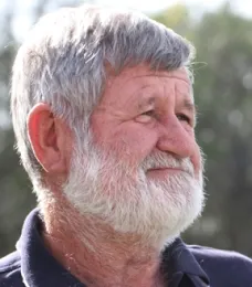 Apiarist/pollination specialist Trevor Monson is Australia's largest bee broker. (Photo by Kathy Keatley Garvey)