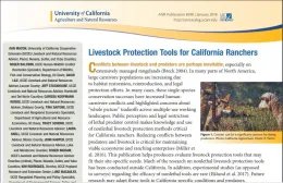 8598 Livestock Protection Tools for California Ranches