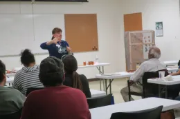 Attendees learned how to preserve and use their fruit.