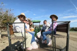 Taking home the bounty.