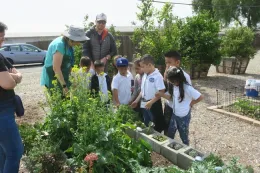Taking time to smell the herbs.