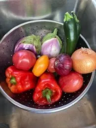 Wash Veges for Ratatouille