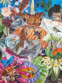 Original art work by UC Davis student Marisol Gonzalez for Biodiversity Day.