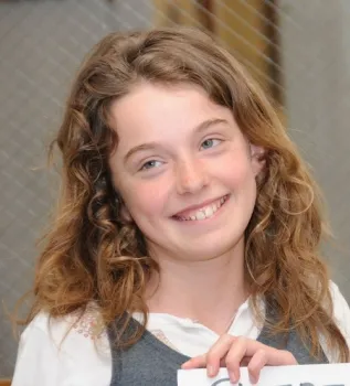 Sheridan Miller at age 11. She began fundraising projects for bees at age 10. (Photo by Kathy Keatley Garvey)