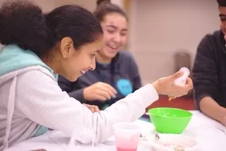 Nikitha making food with science