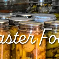 Inyo-Mono Master Food Preservers text in front of jars.